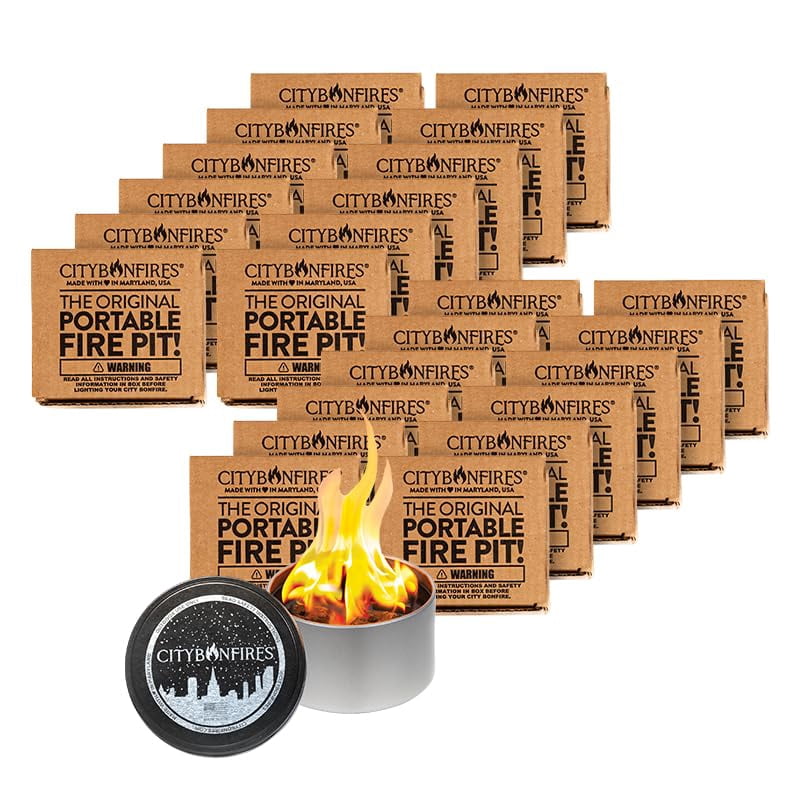 City Bonfires Portable Fire Pit - Mini Fire Pit, Table Top Firepit, No ...