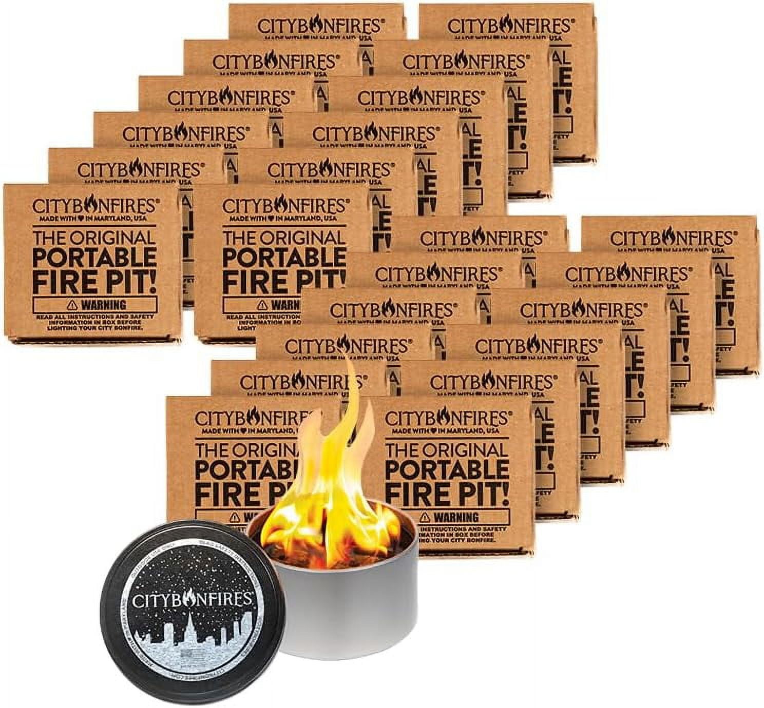 City Bonfires Portable Fire Pit Mini Fire Pit, Table Top Firepit, No