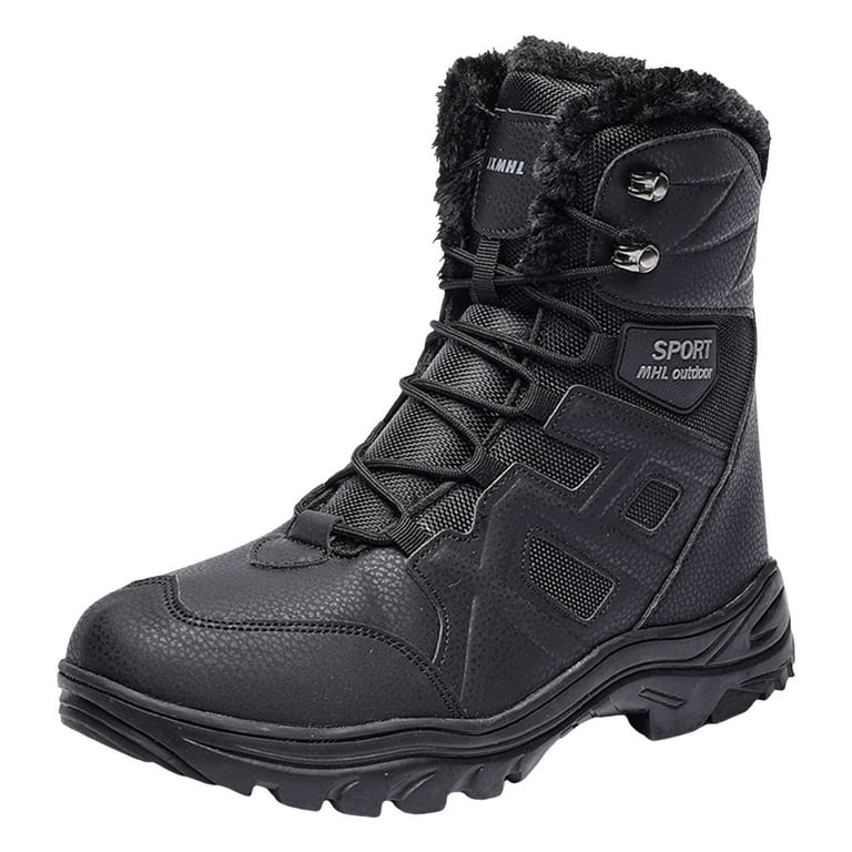 City Boots Mens City Snow Boots Lightweight Boot Mens Casual Low Top Boots Men S Slip Boots Men Ankle Boots Fashionable Casual Simple Solid Color Thickened Warm Comfortable Autumn And Winter