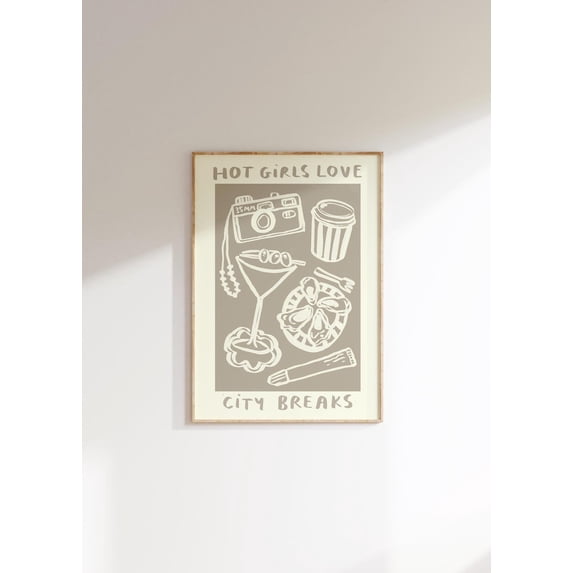 City Break Martini Coffee Wall Art, Kitchen, Dining Room, Gallery Wall ...