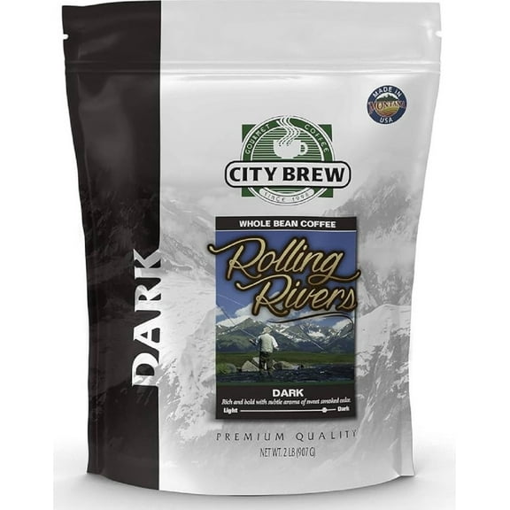 City Brew Coffee Rolling Rivers Blend Dark (Pack of 6)