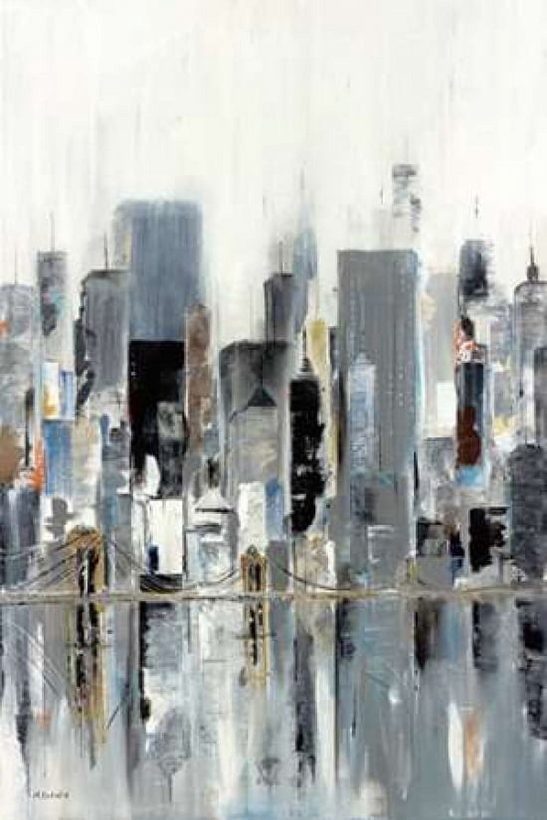 City Bridge Canvas Art - Aziz Kadmiri (24 x 36)