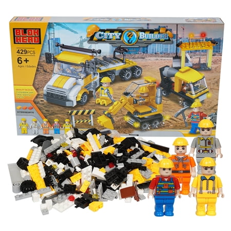 City Builder Interlocking Block Construction Site Play Set 429 Piece