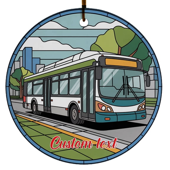 City Bus Tram Ornament Christmas Tree Ornament Christmas 2025 Gift for Children, Friends, Colleagues or People Working with City Bus Tram