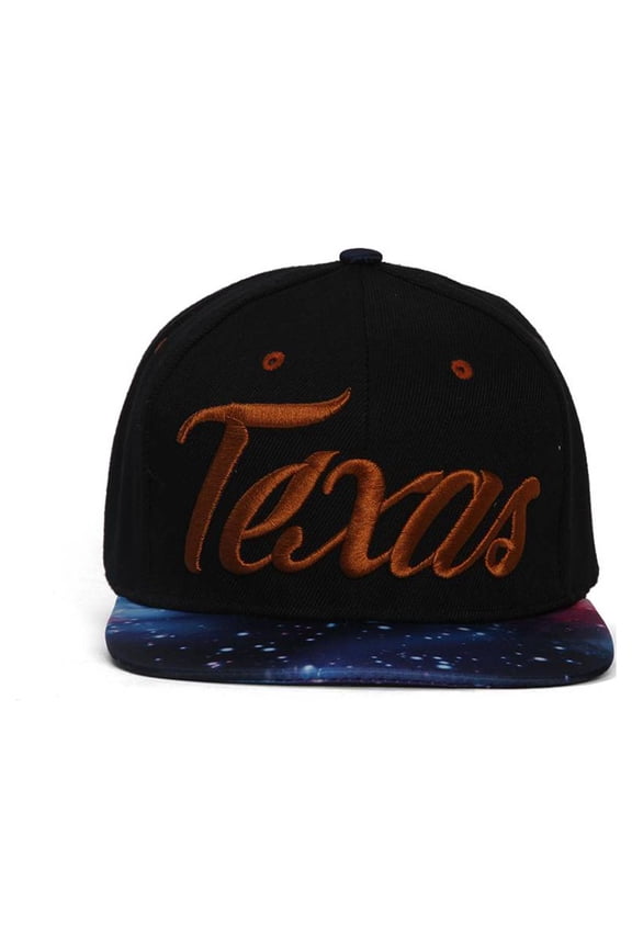 Black/Galaxy Adjustable Snapback - Texas
