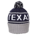 thumbnail image 1 of City Caps Knitted Cuffed Beanies w/ Pom - Texas - Navy/Grey, 1 of 1