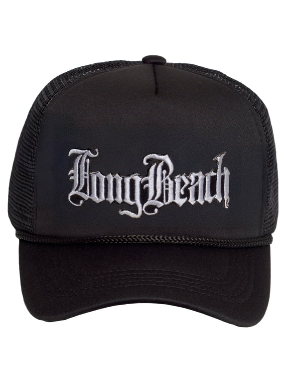 City Caps Los Angeles Long Beach Olde English Trucker Hat