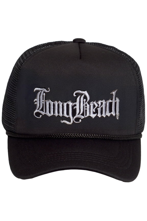 City Caps Los Angeles Long Beach Olde English Trucker Hat