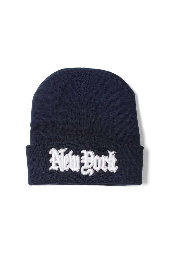 New York Navy Cuffed Winter Beanie