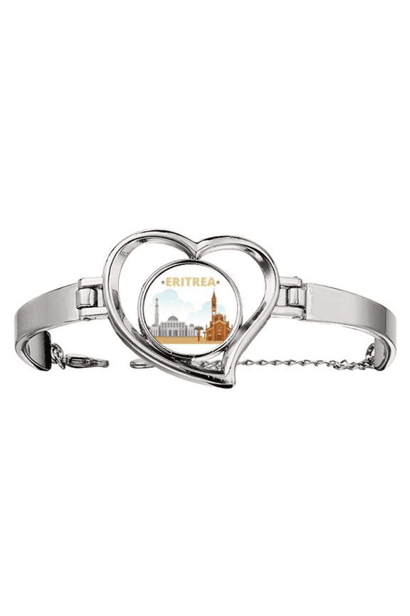 City Castle Building Eritrea Bracelet Heart Jewelry Wire Bangle
