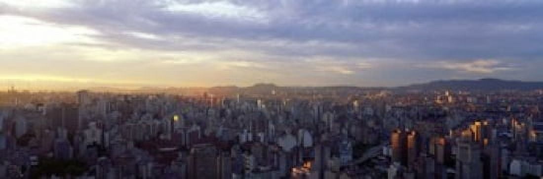 City Center Buildings City Scene Sao Paulo Brazil Canvas Art - Panoramic Images (18 x 6)