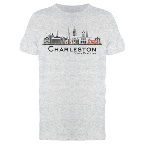 City Charleston South Carolina T-Shirt Men -Image by Shutterstock, Male Large