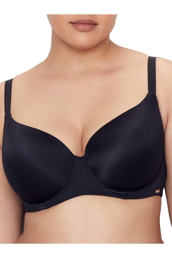 BLACK Smooth & Chic Underwire T-Shirt Bra, US 42E, UK 42DD