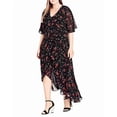 thumbnail image 1 of City Chic BLACK Women's Fall in Love Floral Maxi Dress, US X-Small, 1 of 2