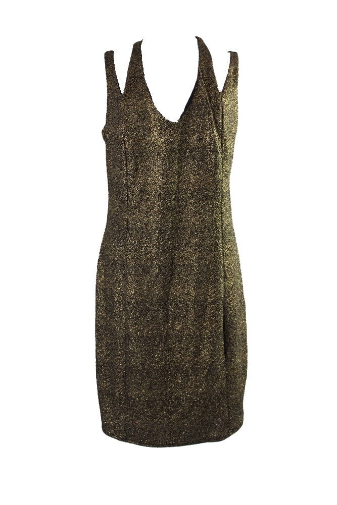 City Chic Plus Size Gold Metallic Glam Dress M-18W - Walmart Business  Supplies