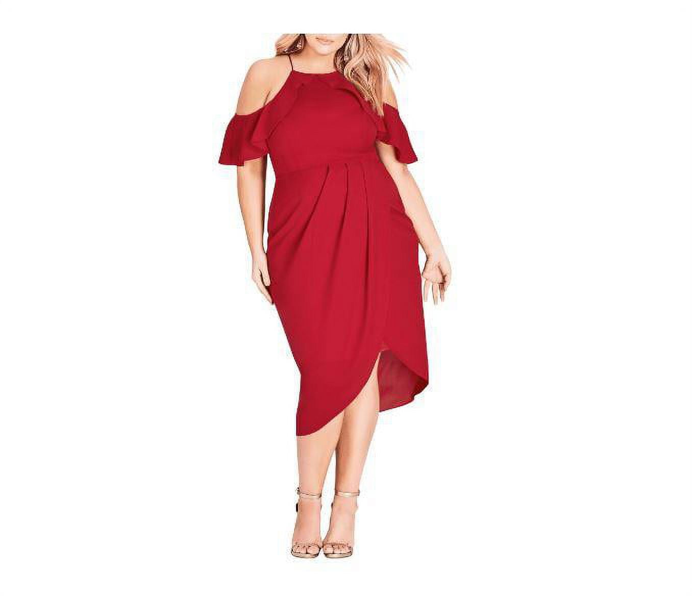 City Chic Plus Size Red Love Siren Dress 22 - Walmart.com