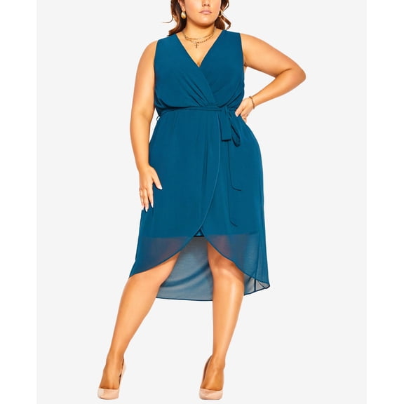 City Chic Trendy Plus Sexy Tie Dress Empire 16W