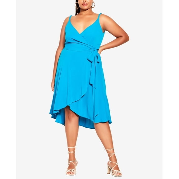 City Chic Trendy Plus Size Bianca Dress Topaz 18W