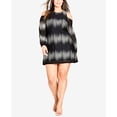 thumbnail image 1 of City Chic Trendy Plus Size Cold Shoulder A Line Dress Black 24W, 1 of 1