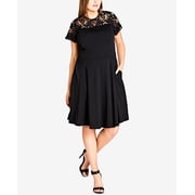 forever u tiered midi dress in embroidered lace in white Windsor Lovely Day Eyelet A-Line Midi Dress in White | Size: L main image 0