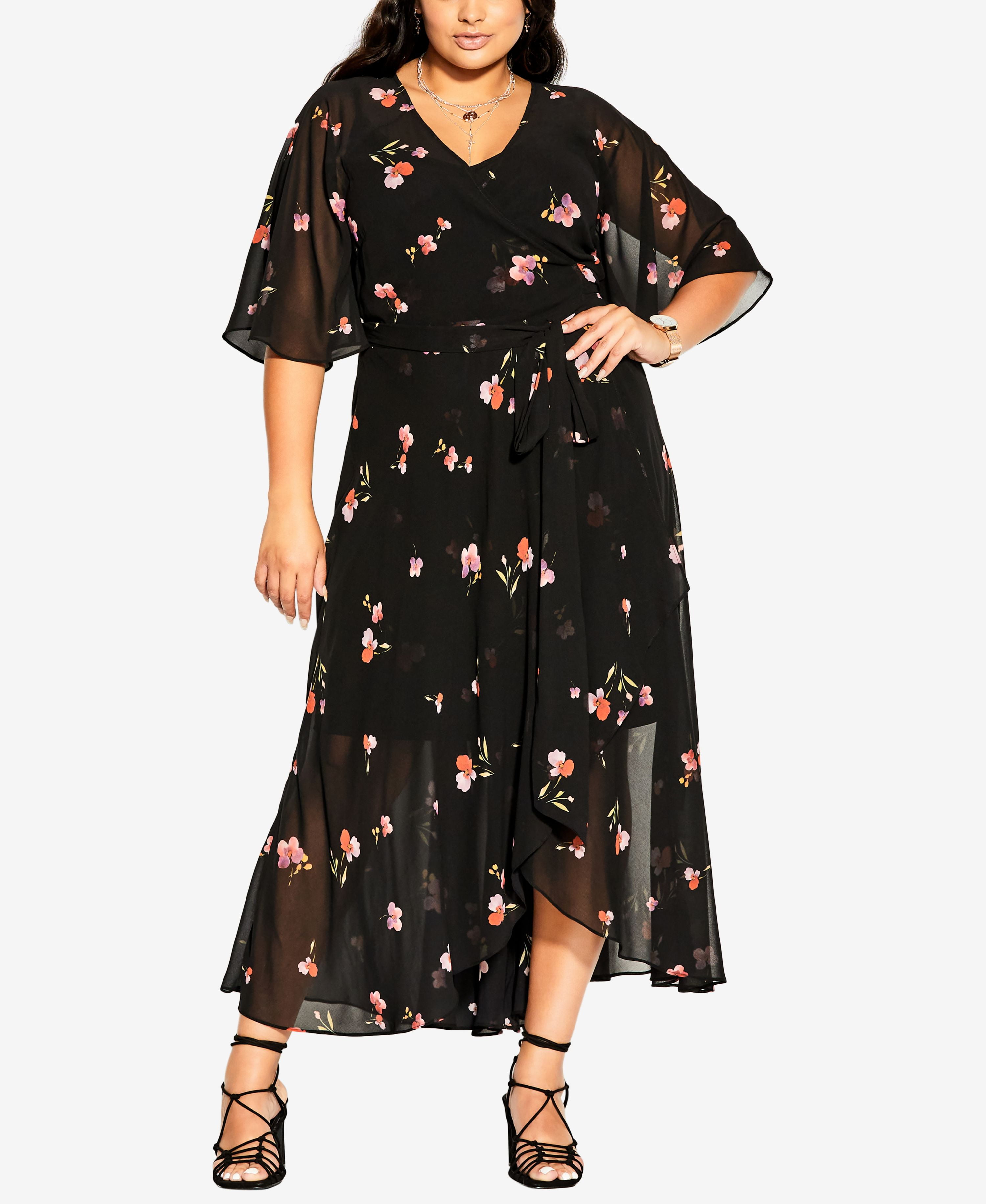 City Chic Trendy Plus Size Petal Maxi Dress Petal 18W - Walmart.com