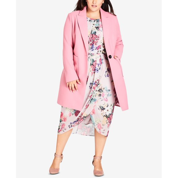 City Chic Trendy Plus Size Sweet Romance Coat Lolly S