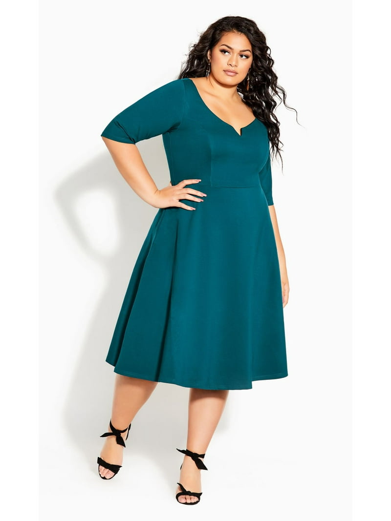 City Chic Women's Plus Size Cute Girl Elbow Sleeve Dress - Walmart.com