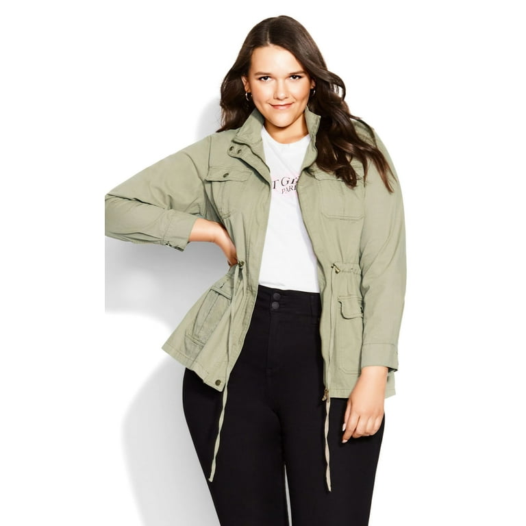 City Chic Women s Plus Size Evelyn Hip length Relaxed Fit Jacket Walmart