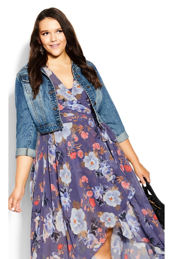 Women's Plus Size Kennedy Maxi Dress - Lilac