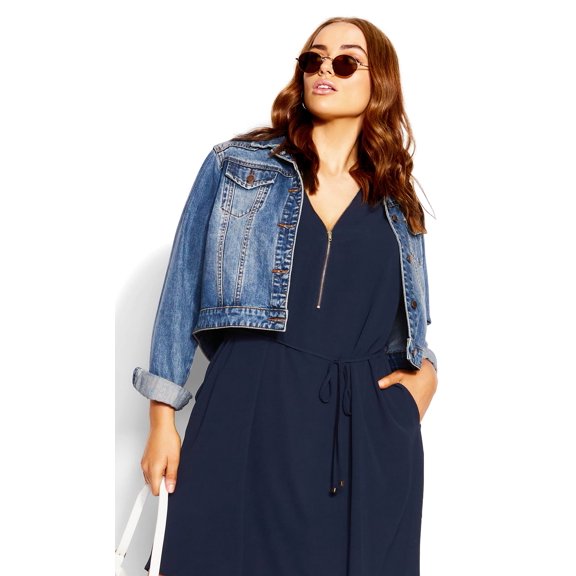 City Chic Women's Plus Size Sweet Fling Short Sleeve Dress