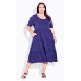 thumbnail image 1 of City Chic Women's Plus Size Tier Cotton Short Sleeve Midi Dress, 1 of 4