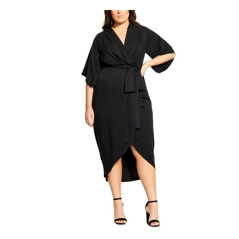 City chic hotsell black wrap dress