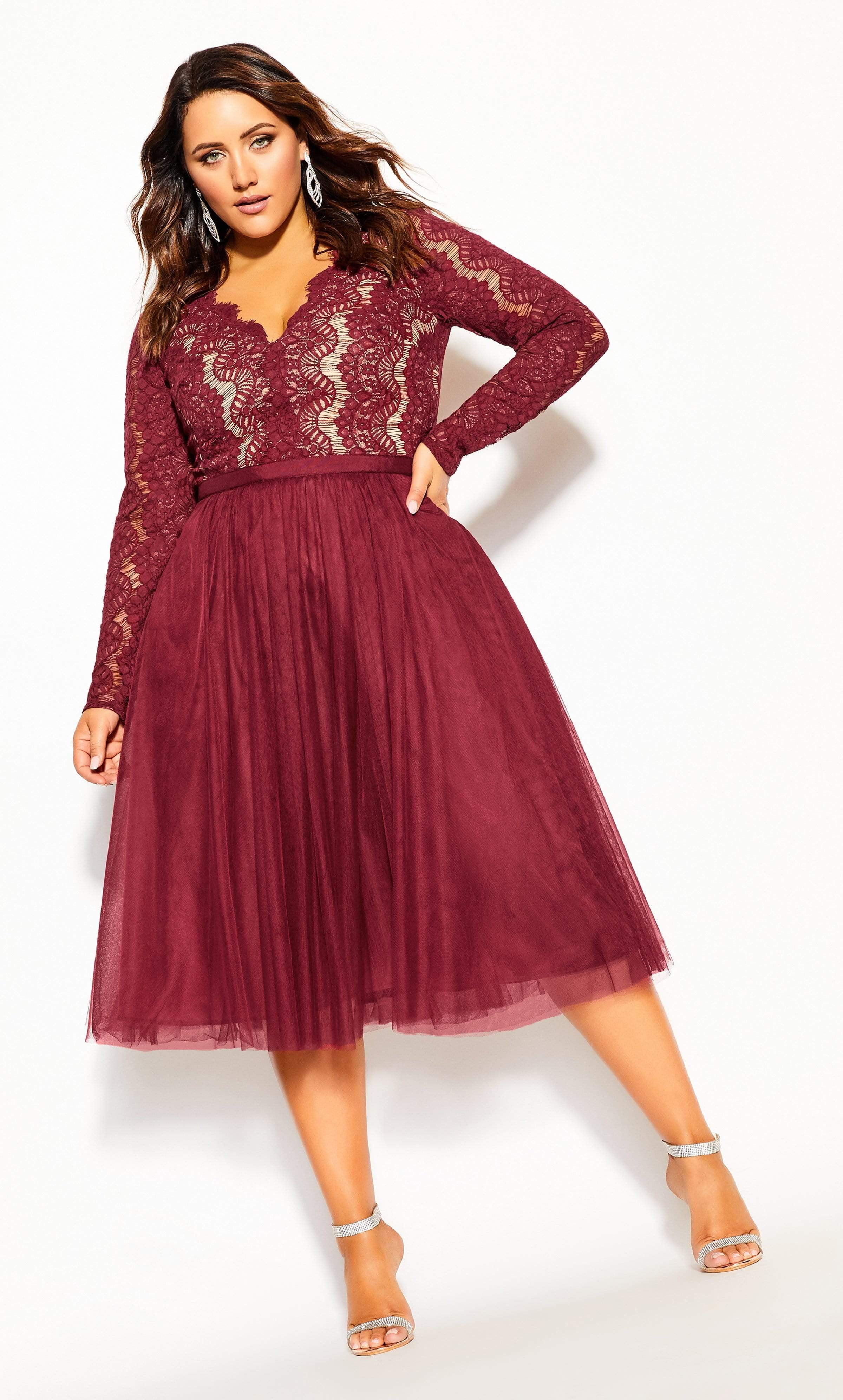 City chic top rare beauty dress