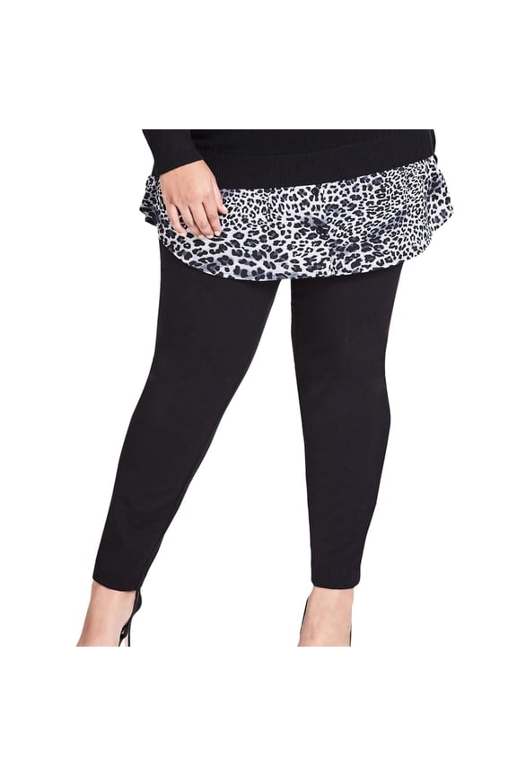 Womens Akira Casual Trouser Pants, Black, Plus Size, 18W