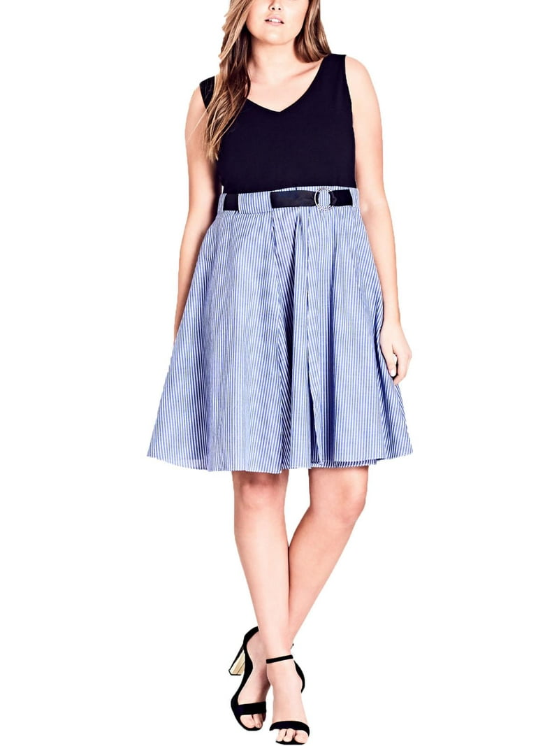 city chic blue dress City Chic | Women's Plus Size Aura Dress - Light Blue