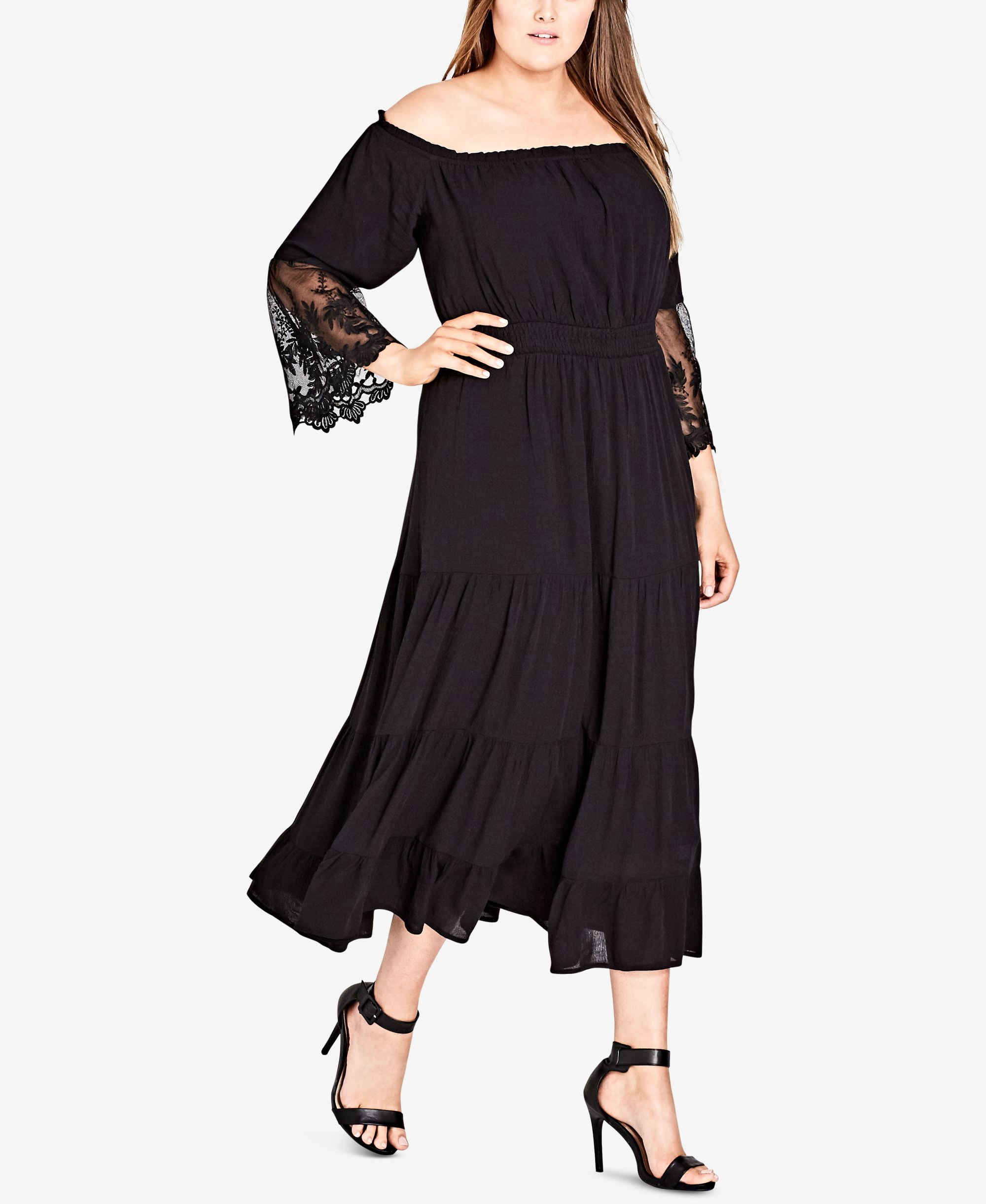 City Chic Plus Size Maxi Dresses in Plus Size Dresses | Black - Walmart.com
