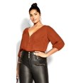 thumbnail image 1 of City Chic Womens Plus Size Sexy Fling Elbow Sleeve Top, 1 of 3