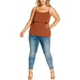 thumbnail image 1 of City Chic Womens Plus Tank Shell Camisole Top Espresso, Espresso, 20W, 1 of 2