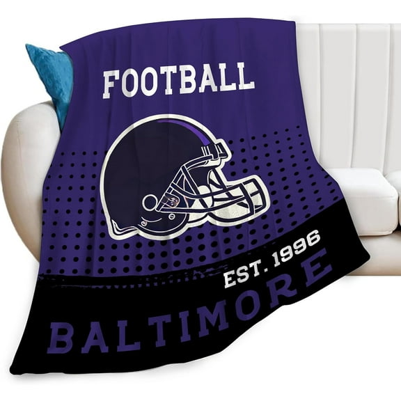 City Classic Football Blanket Football Decor Throw Blanket Football Fans Gifts Super Warm Soft Cozy Plush Lightweight Flannel Fleece Travel Bedding Blanket for Couch Kids Adults Women Man 50"X40"