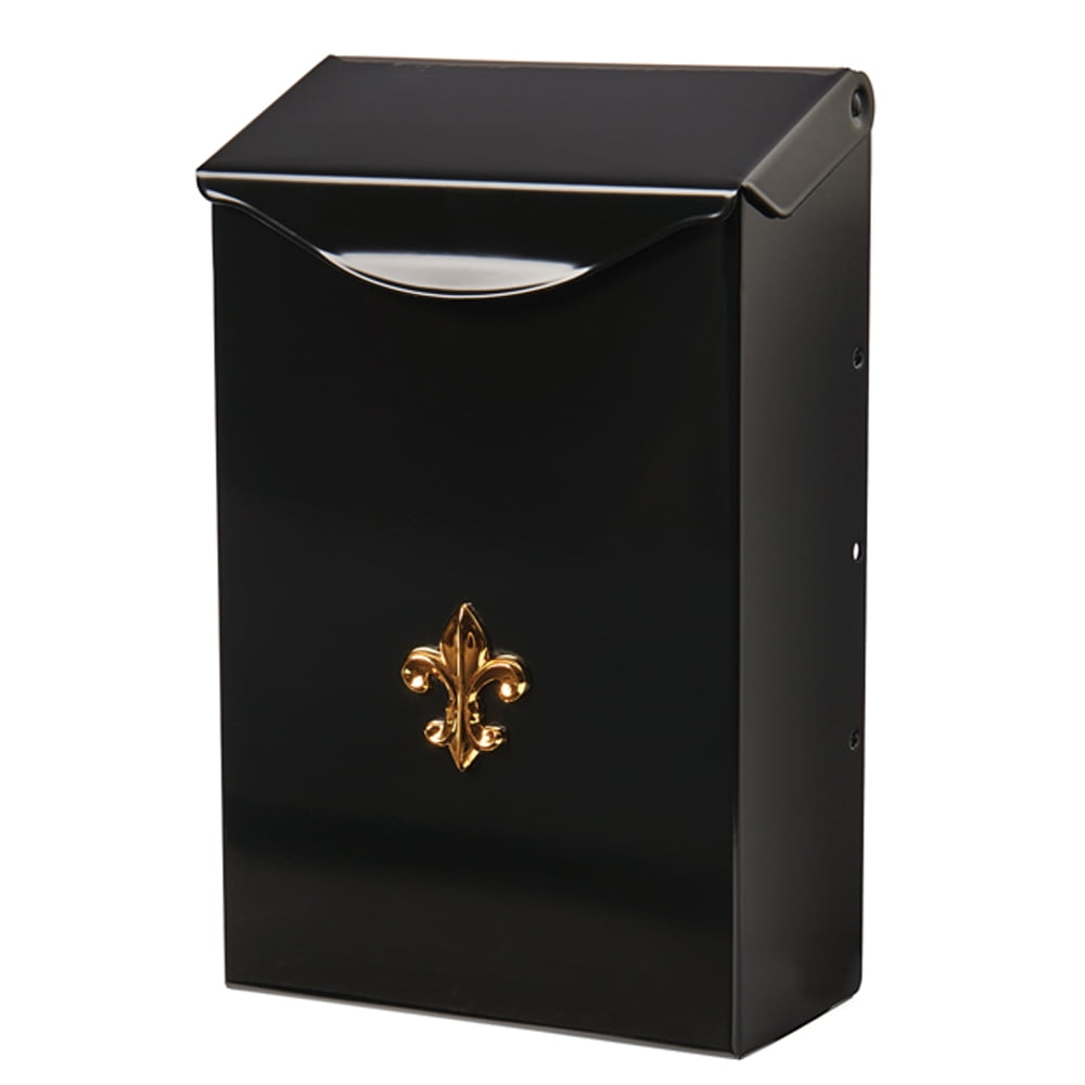 Solar Group Vertical Mailbox - Wall Mount, Weather-Resistant Metal - Black — Home & Garage Storage, Stackable Design