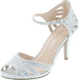 thumbnail image 1 of City Classified Reason Women's Strappy Open Toe Rhinestone Low Heel, 1 of 7