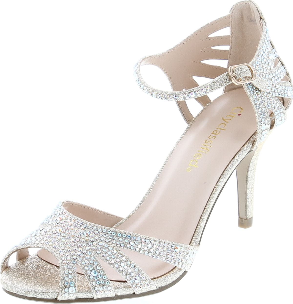 Rhinestone hotsell short heels