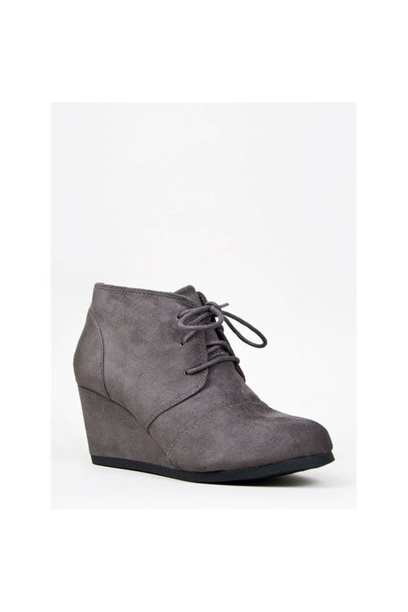 REX Lace Up Ankle Bootie Wedge