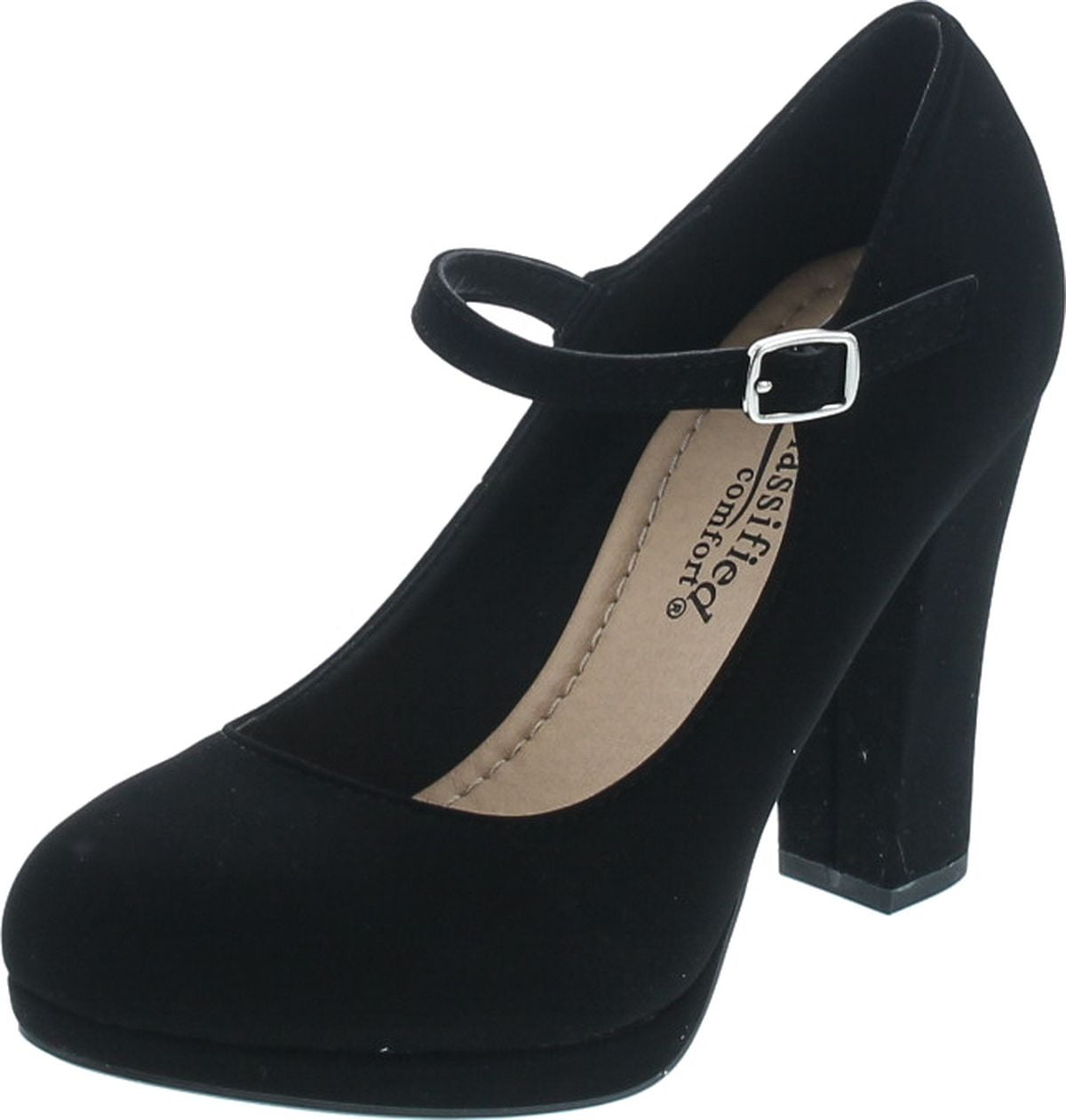 block heels with ankle strap closed toe