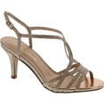 thumbnail image 1 of City Classified Womens Claim High Heel Strappy Metallic Dress Shoes, 1 of 4