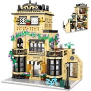 City Coffee Shop Building Blocks Set- Compatible with Lego City House, Architecture Modular Building Three-Story House Building Blocks for Adults 1443pcs