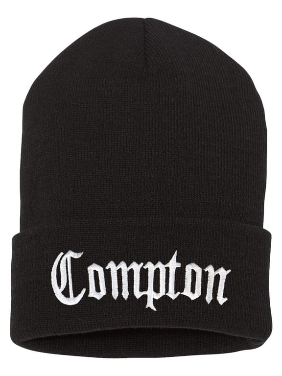City Compton Los Angeles Beanie with Free Sunglass, Black