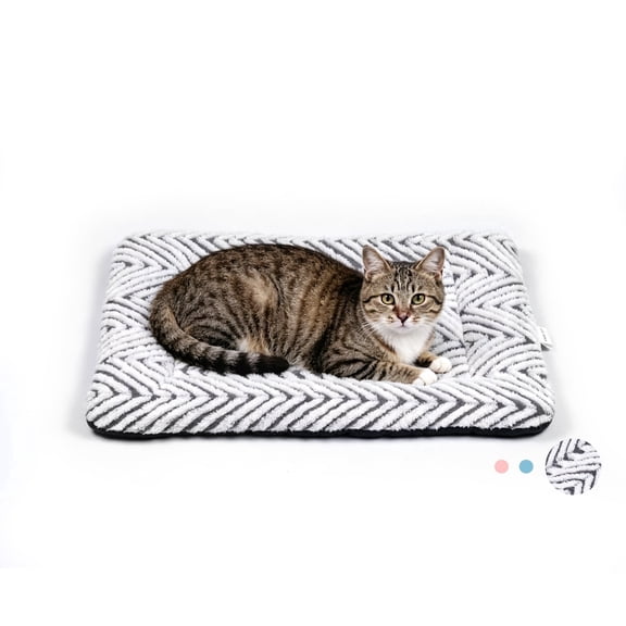 City & Cuddle Washable Dog Crate Pad, 22 x 13 in Soft Dog Kennel Bed with Non-Slip Bottom, Crate Mat for Small Dogs, Puppies & Cats, Gray