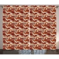 thumbnail image 1 of Ambesonne City Curtains 2 Panel Set, Tile Roof Pattern Urban, 108" x 96", Multicolor, 1 of 3