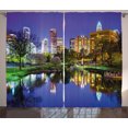 thumbnail image 1 of Ambesonne City Curtains 2 Panel Set, North Carolina America, 108" x 96", Multicolor, 1 of 3